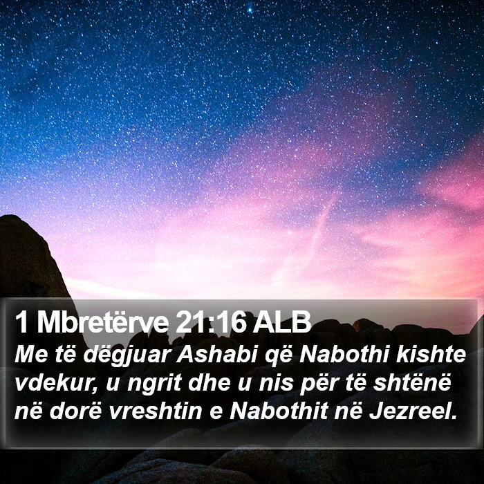 1 Mbretërve 21:16 ALB Bible Study