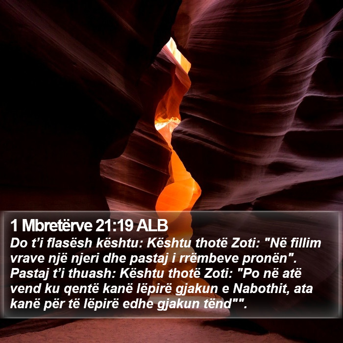 1 Mbretërve 21:19 ALB Bible Study