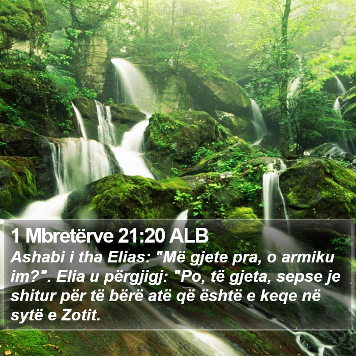 1 Mbretërve 21:20 ALB Bible Study