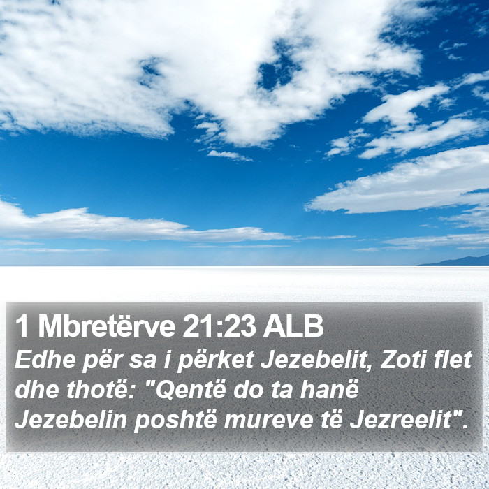 1 Mbretërve 21:23 ALB Bible Study