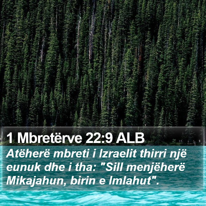 1 Mbretërve 22:9 ALB Bible Study