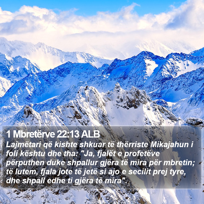 1 Mbretërve 22:13 ALB Bible Study