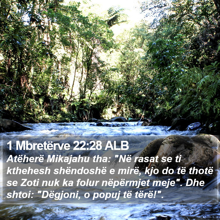 1 Mbretërve 22:28 ALB Bible Study