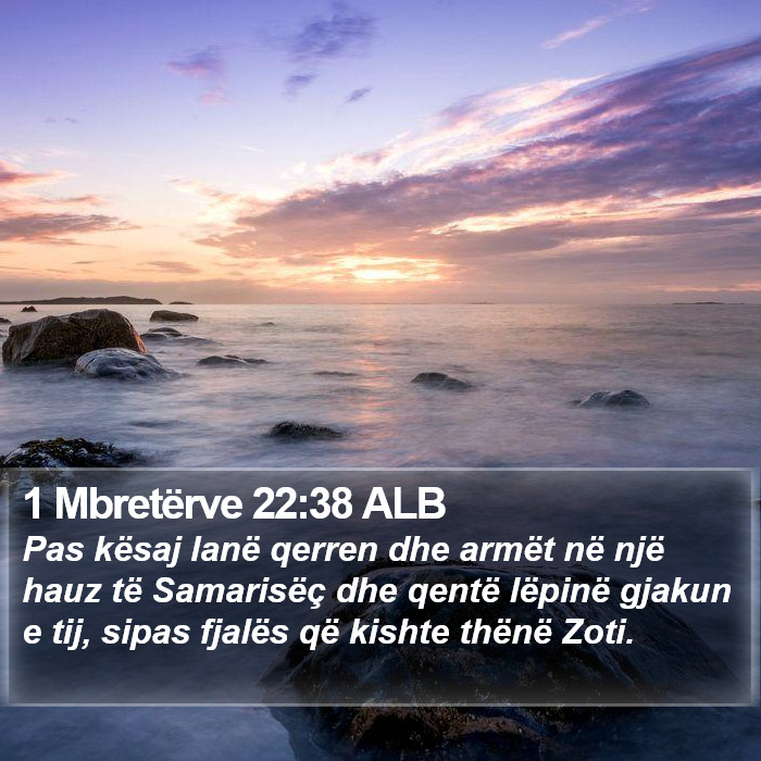 1 Mbretërve 22:38 ALB Bible Study