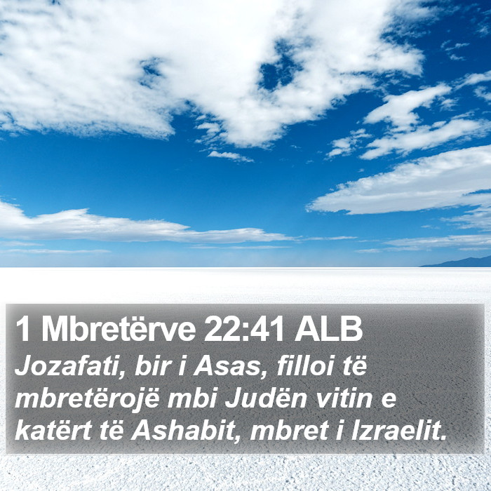 1 Mbretërve 22:41 ALB Bible Study