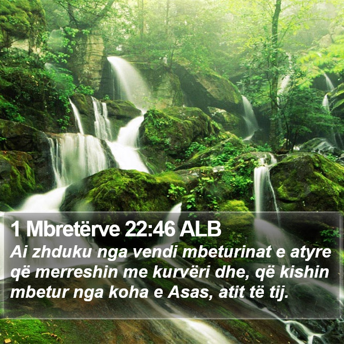 1 Mbretërve 22:46 ALB Bible Study