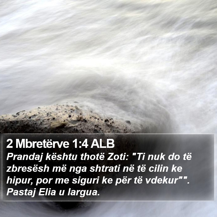 2 Mbretërve 1:4 ALB Bible Study