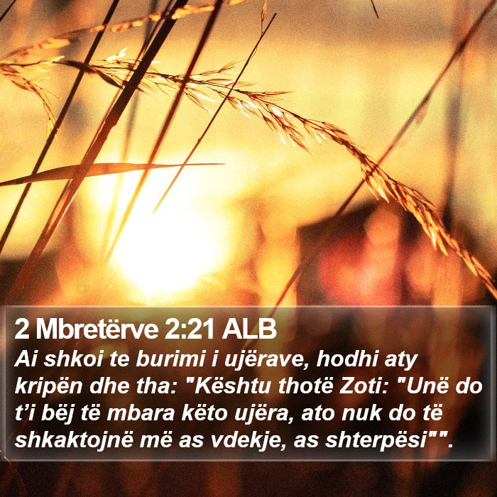 2 Mbretërve 2:21 ALB Bible Study