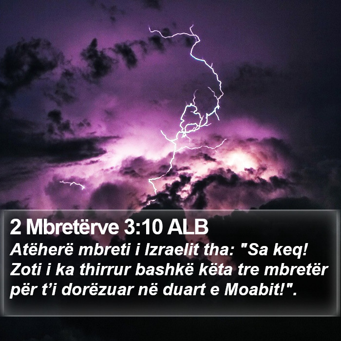 2 Mbretërve 3:10 ALB Bible Study