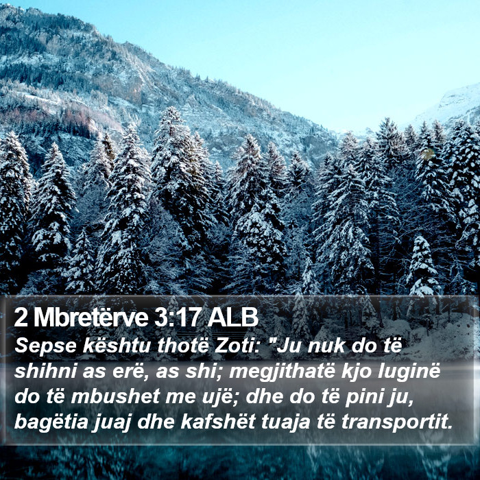 2 Mbretërve 3:17 ALB Bible Study