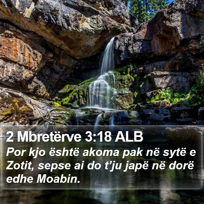 2 Mbretërve 3:18 ALB Bible Study