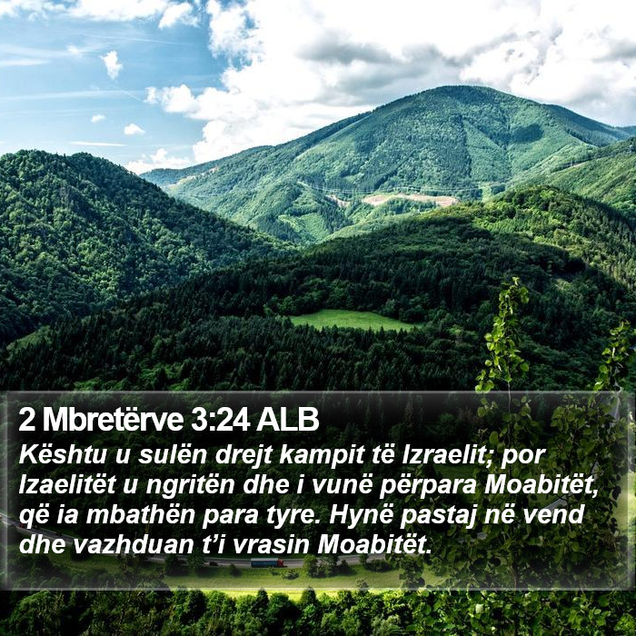 2 Mbretërve 3:24 ALB Bible Study