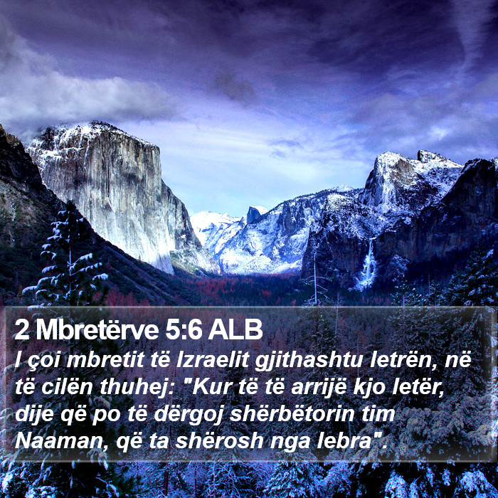 2 Mbretërve 5:6 ALB Bible Study