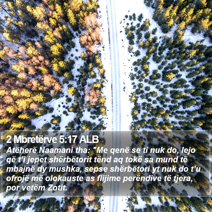 2 Mbretërve 5:17 ALB Bible Study