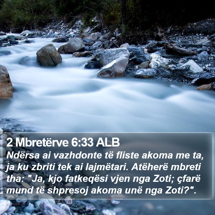 2 Mbretërve 6:33 ALB Bible Study