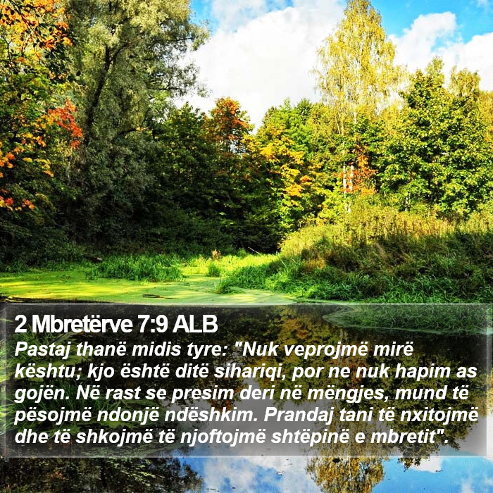 2 Mbretërve 7:9 ALB Bible Study
