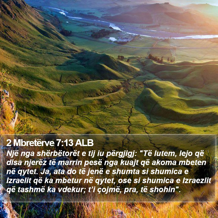 2 Mbretërve 7:13 ALB Bible Study