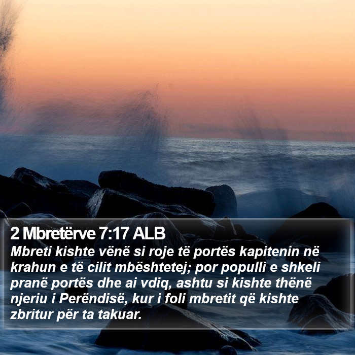2 Mbretërve 7:17 ALB Bible Study