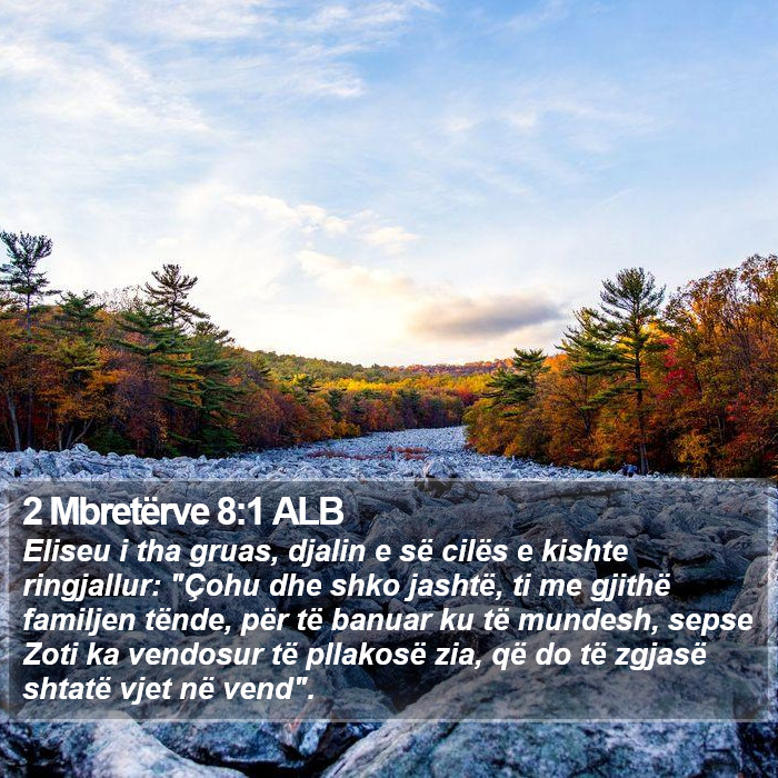 2 Mbretërve 8:1 ALB Bible Study