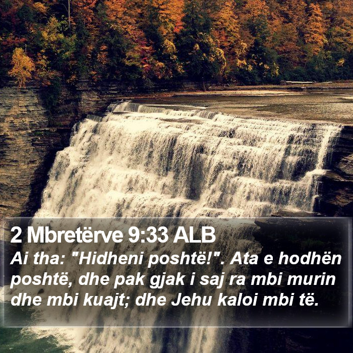 2 Mbretërve 9:33 ALB Bible Study