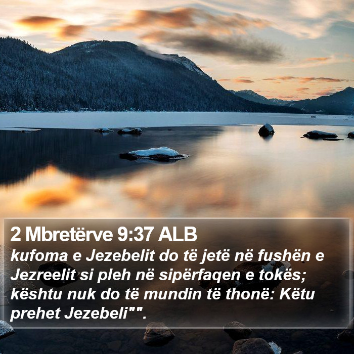 2 Mbretërve 9:37 ALB Bible Study
