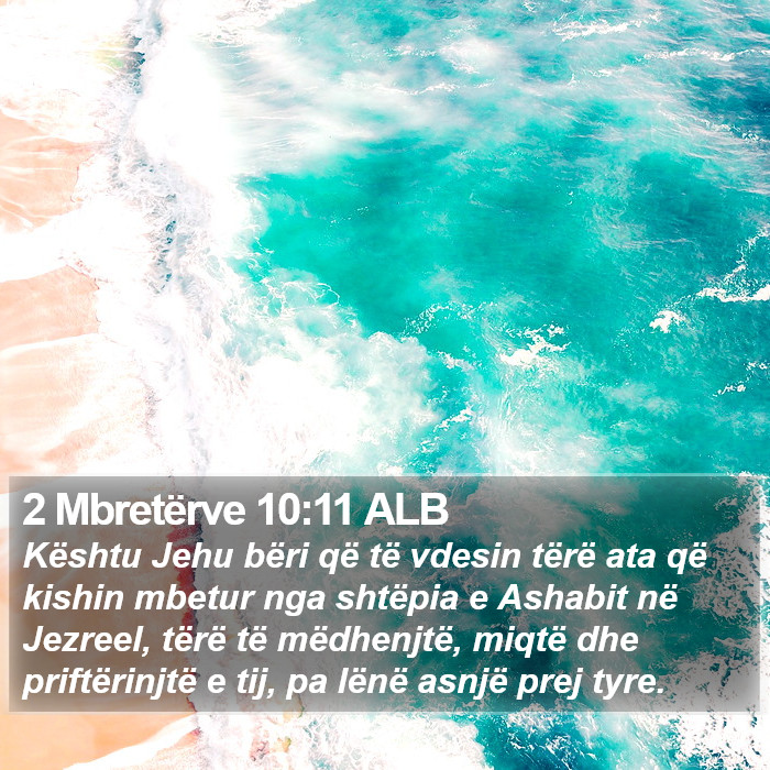 2 Mbretërve 10:11 ALB Bible Study