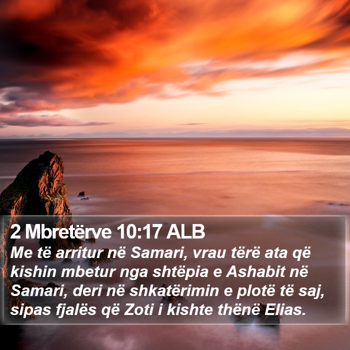 2 Mbretërve 10:17 ALB Bible Study