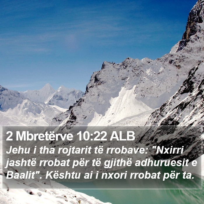 2 Mbretërve 10:22 ALB Bible Study