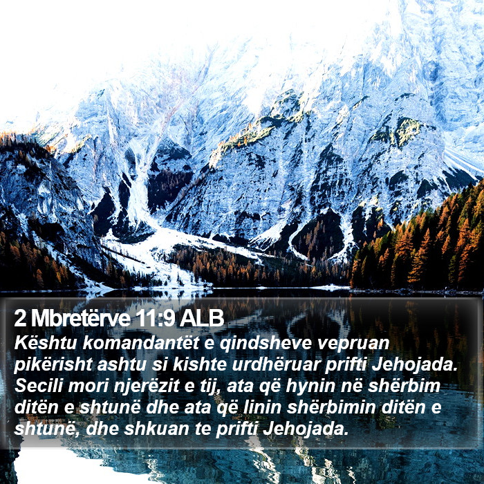 2 Mbretërve 11:9 ALB Bible Study