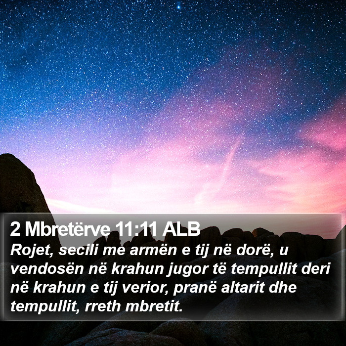 2 Mbretërve 11:11 ALB Bible Study