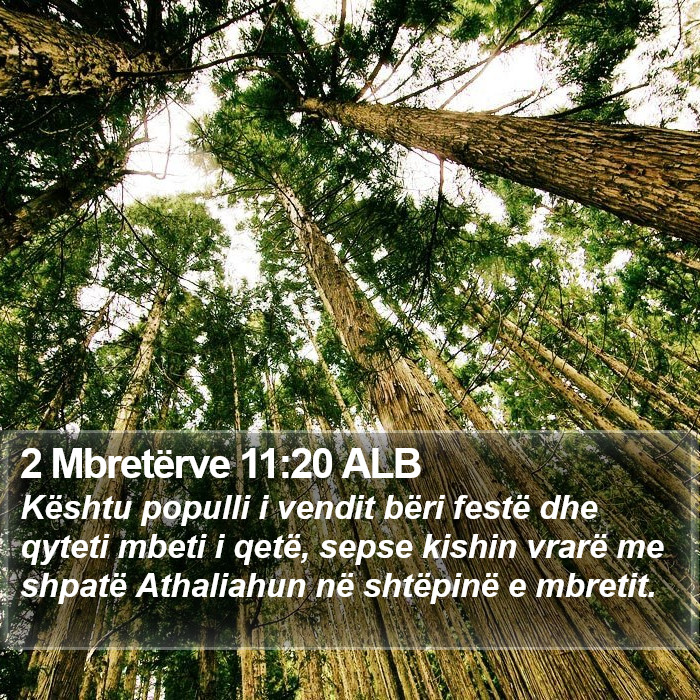 2 Mbretërve 11:20 ALB Bible Study