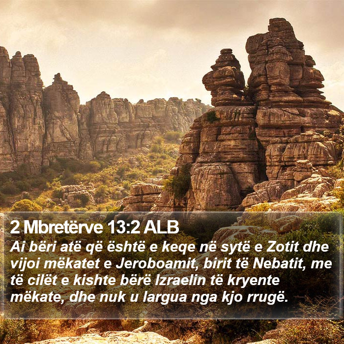 2 Mbretërve 13:2 ALB Bible Study