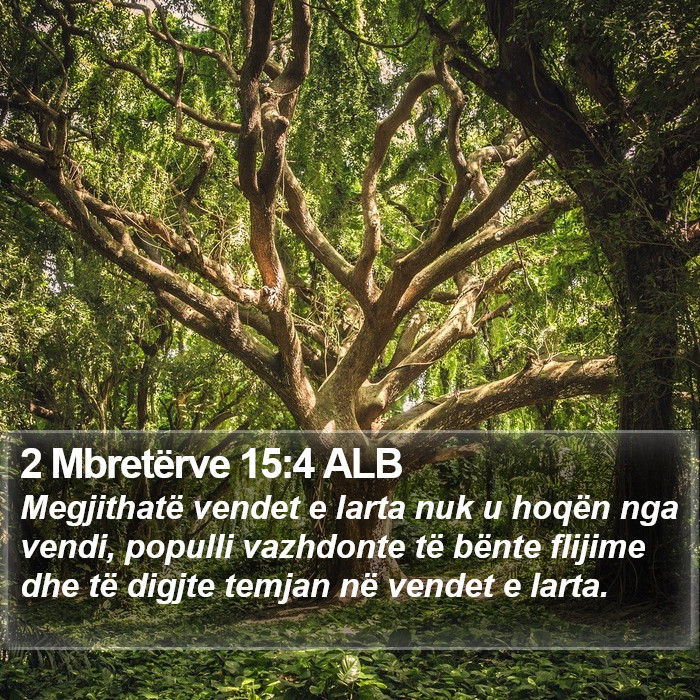 2 Mbretërve 15:4 ALB Bible Study