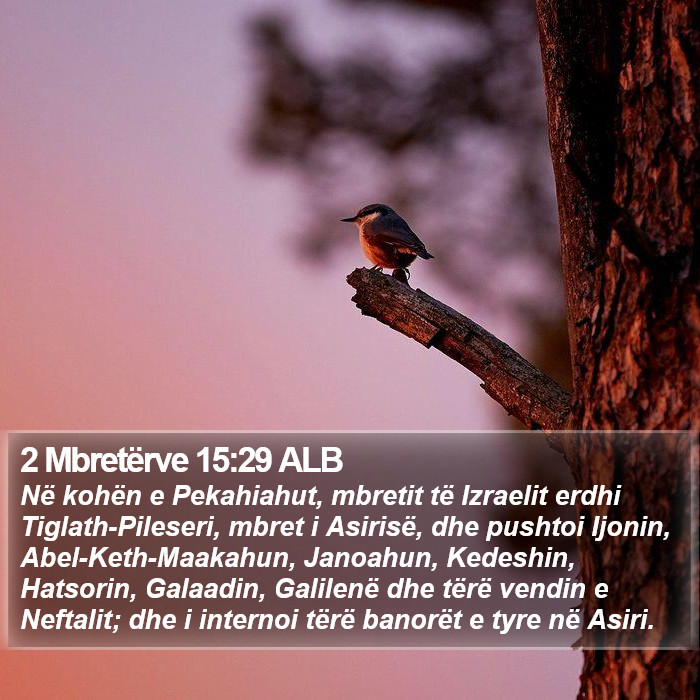 2 Mbretërve 15:29 ALB Bible Study