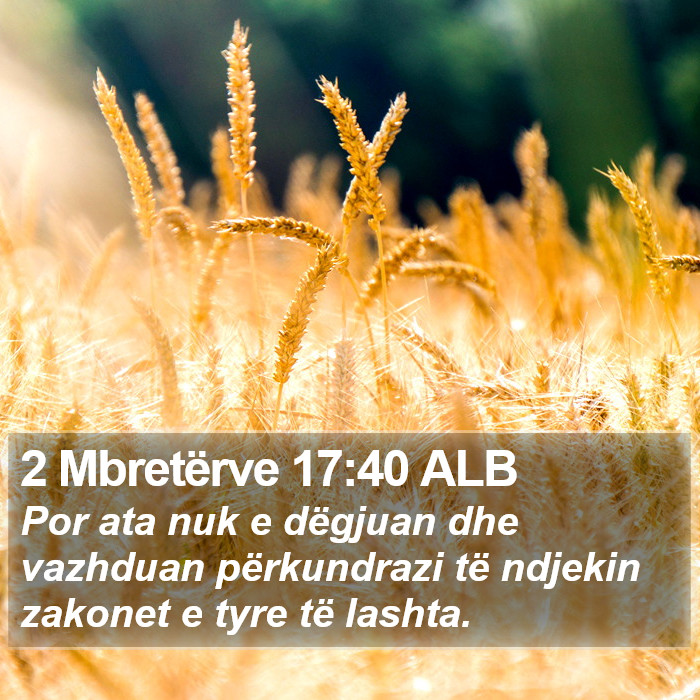 2 Mbretërve 17:40 ALB Bible Study