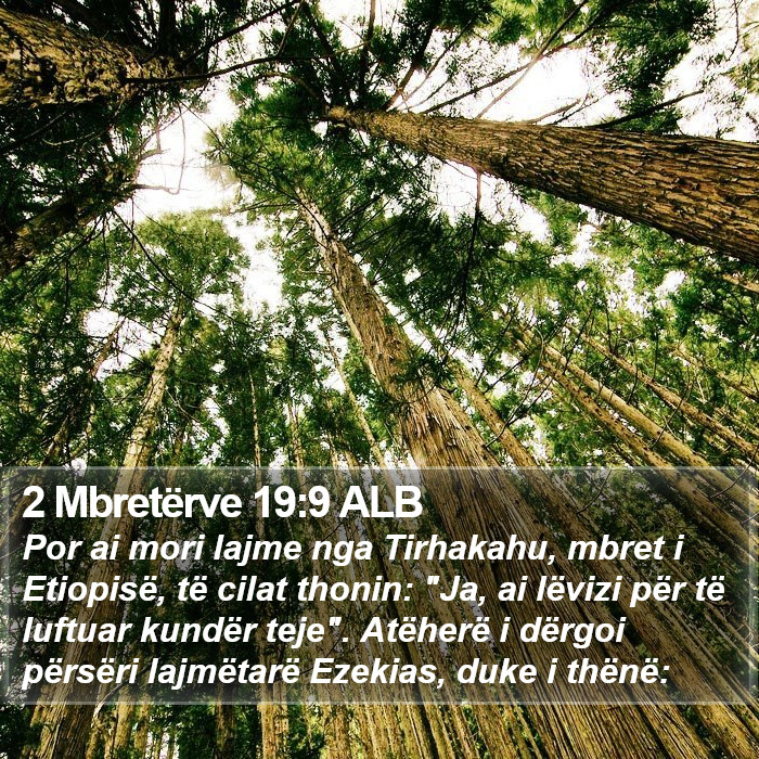 2 Mbretërve 19:9 ALB Bible Study