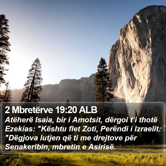 2 Mbretërve 19:20 ALB Bible Study