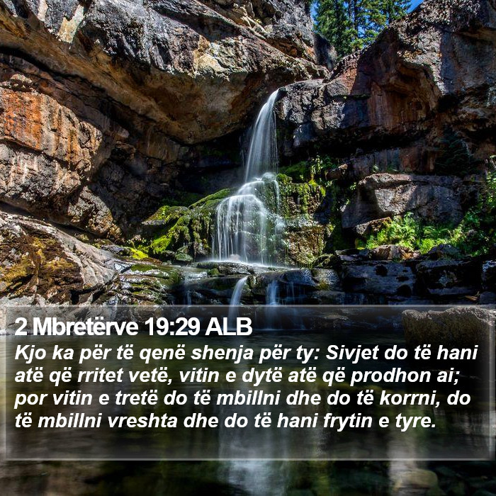 2 Mbretërve 19:29 ALB Bible Study