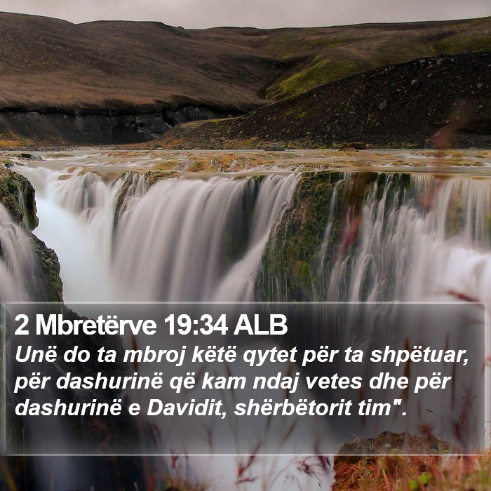 2 Mbretërve 19:34 ALB Bible Study