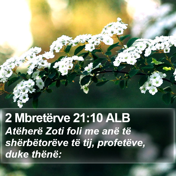 2 Mbretërve 21:10 ALB Bible Study