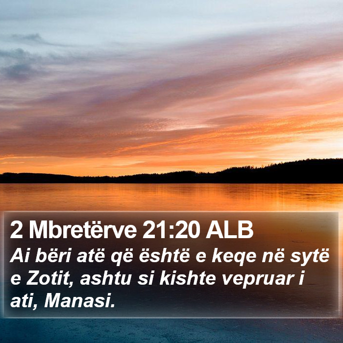 2 Mbretërve 21:20 ALB Bible Study