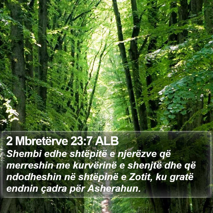 2 Mbretërve 23:7 ALB Bible Study