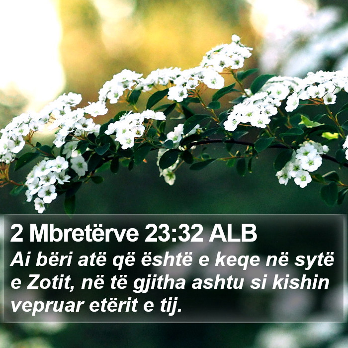 2 Mbretërve 23:32 ALB Bible Study