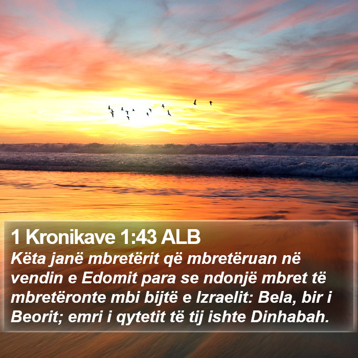 1 Kronikave 1:43 ALB Bible Study