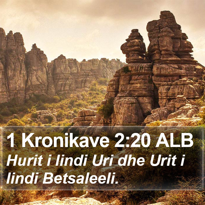 1 Kronikave 2:20 ALB Bible Study