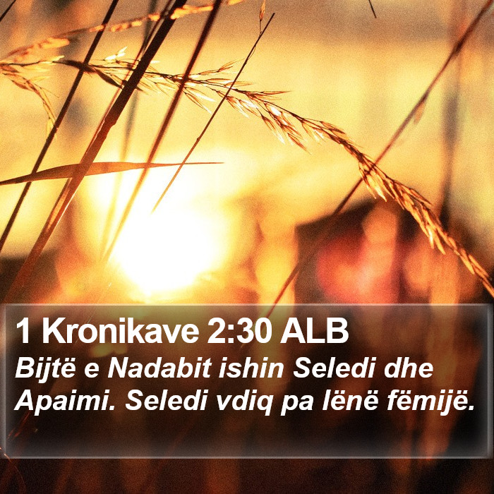 1 Kronikave 2:30 ALB Bible Study