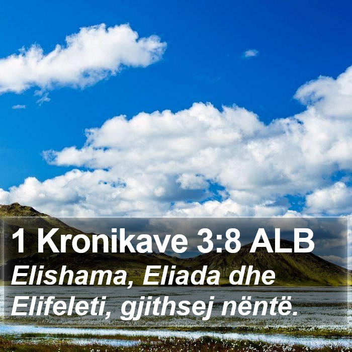 1 Kronikave 3:8 ALB Bible Study