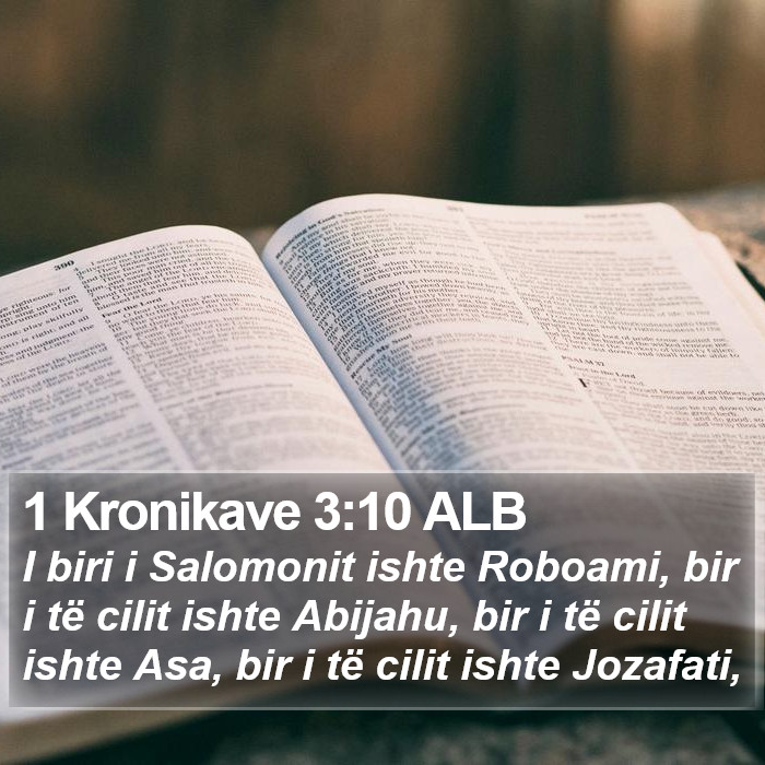 1 Kronikave 3:10 ALB Bible Study