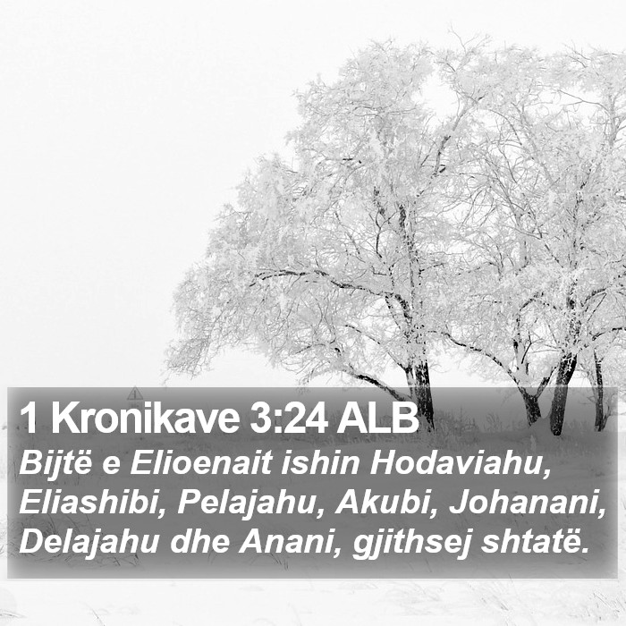 1 Kronikave 3:24 ALB Bible Study