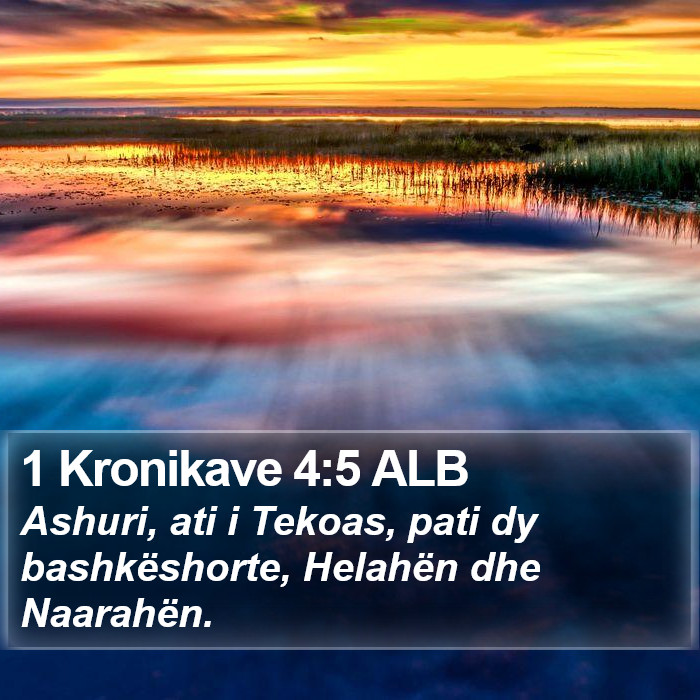 1 Kronikave 4:5 ALB Bible Study